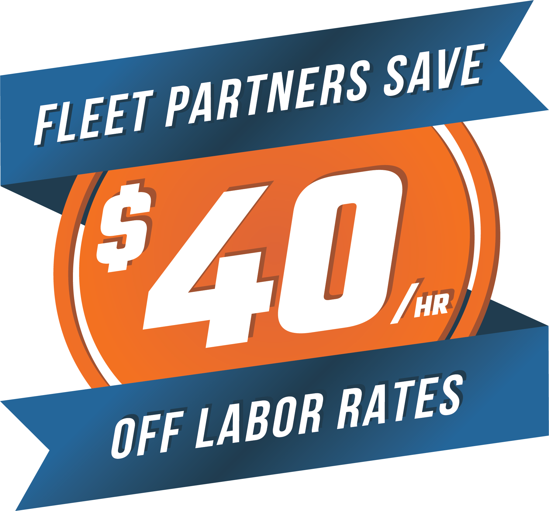 Fleet Partners save$40/hr off standard labor rates